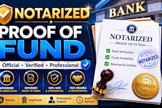 notarize proof of funds pof letter for funding and bank verification