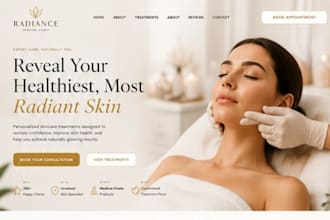 redesign create skincare specialist website esthetician website hairstylist site
