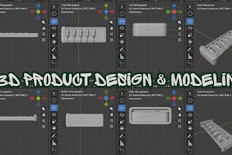 do 3d product design, cad product modeling, 3d industrial product print design