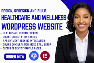 design healthcare website wellness website, telemedicine website dental website