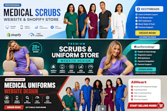 medical wears shopify store, scrubs ppe lab coat store, medical clothing website