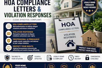 write hoa compliance letters and violation responses