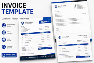design invoice template quotation receipt order  form price list and letterhead