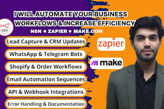 build n8n automation workflows for lead gen, CRM, and business ops