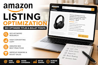 write SEO optimized amazon product titles and bullet points