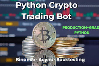 develop a crypto trading bot in python for binance with backtesting