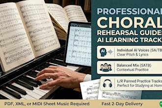 create choral learning tracks and rehearsal audio