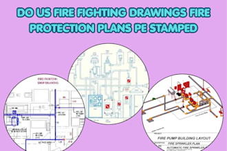 do US fire fighting drawings fire protection plans pe stamped