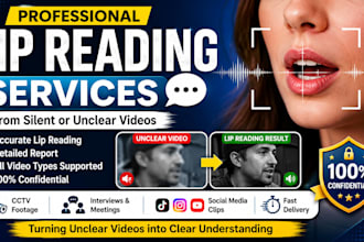 do professional lip reading from silent or unclear videos accurately