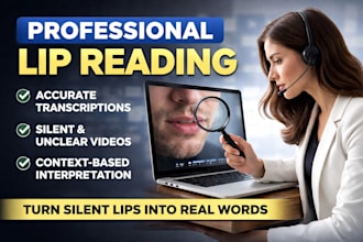 do professional lip reading from silent or unclear videos accurately