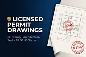draw stamp licensed architectural drawings pe stamp floor plan for city permit