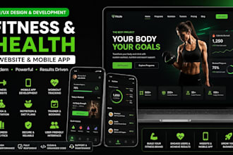 design fitness website fitness health app fitness gym workout yoga nutrition app