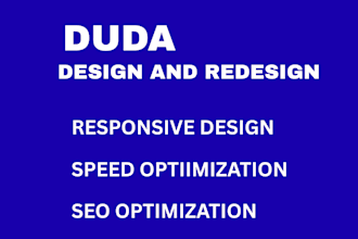 design and redesign a responsive duda website