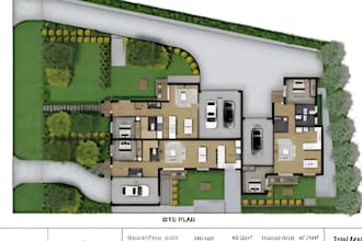 draw architectural site plan, landscape plan, property map rendering
