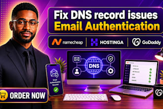 fix dns record error, email authentication in namecheap, hostinger and godaddy