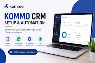 setup kommo CRM, sales pipeline and automation