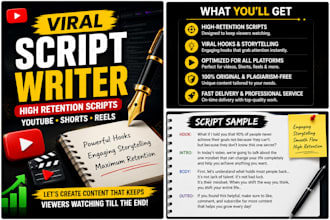 write viral youtube scripts for automation channels