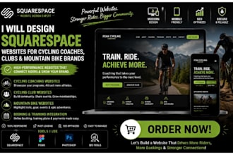 design squarespace cycling coaching website cycling club website mountain bike