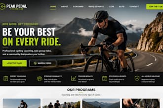 design squarespace cycling coaching website mountain cycling club website
