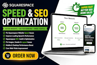 fix slow squarespace websites and optimize speed, SEO and performance