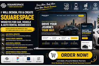 create fix squarespace car rental website vehicle rental website auto rental