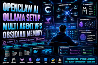 fix setup openclaw hermes ai agent obsidian vault memory multi agent ollama vps