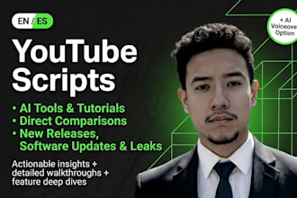 professionally write high retention youtube scripts