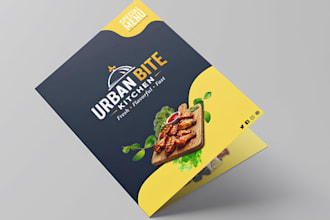 design a italian restaurant branding menu food flyer and digital menu board