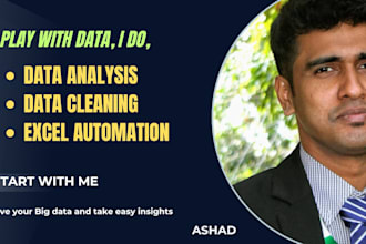 data cleaning, data analysis, excel automation, dashboard