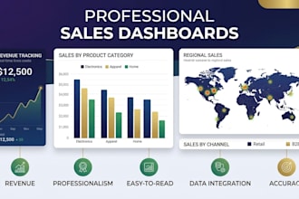 design a professional sales dashboard and data visualization