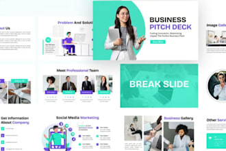 design powerpoint presentation canva pitchdeck business presentation slides