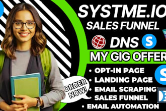 build systeme io landing page, systeme io sales funnel, systeme io website
