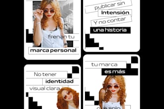 diseñaré 5 posts para instagram y redes sociales en canva