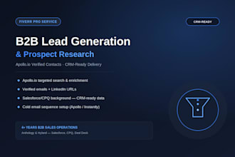 be your b2b lead generation and prospect research expert