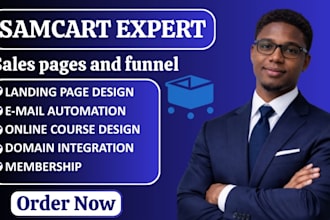 build samcart sales funnels checkout pages and upsell systems