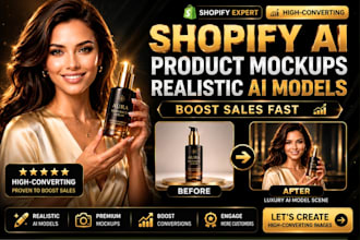 create shopify ai product mockups for ecommerce holding your product wearing
