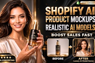 create shopify ai product mockups for ecommerce holding your product wearing