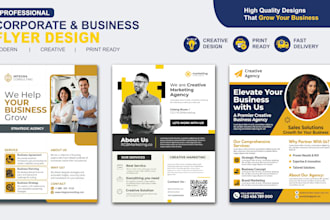 design a clean, business or corporate flyer for you