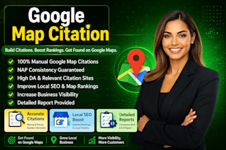 build google map citations and local backlinks