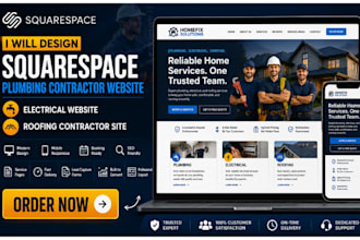 design squarespace plumbing contractor website electrical website roofing site