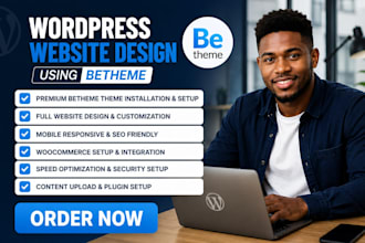 design redesign revamp clone wordpress website using betheme theme builder