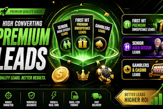 give first hit premium sweepstakz leads, senior aged citizen, gamblers leads