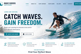 design squarespace surf school website surf coaches website surf tourism website
