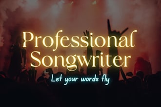 write original song lyrics for any genre