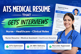 create ats medical resume for nurse healthcare and clinical jobs