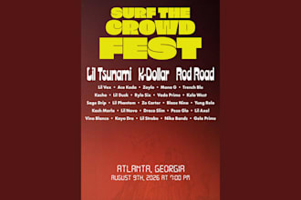 design a custom poster or flyer for your event or promotion