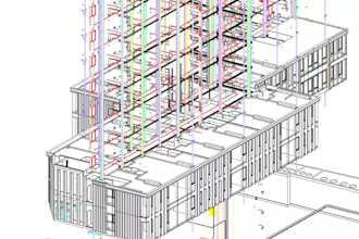 develop 3d revit map with unit floorplate,bim hvac design,ifc file,point cloud