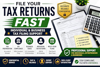 file 1040, 1120, and business tax returns accurately