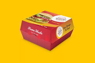 design product packaging box with dieline and 3d mockup ready to print