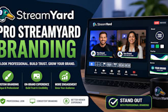 design streamyard overlays for podcasts